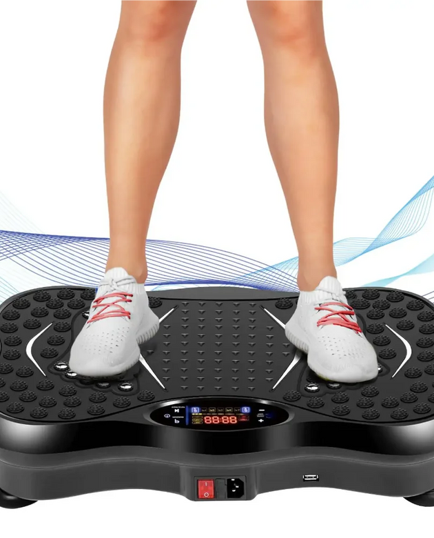 Vibration Plate Machine, 99 Speed Levels & Bluetooth Speaker,with Resistance Bands Body Training Fat Burning Weight Loss&Shaping